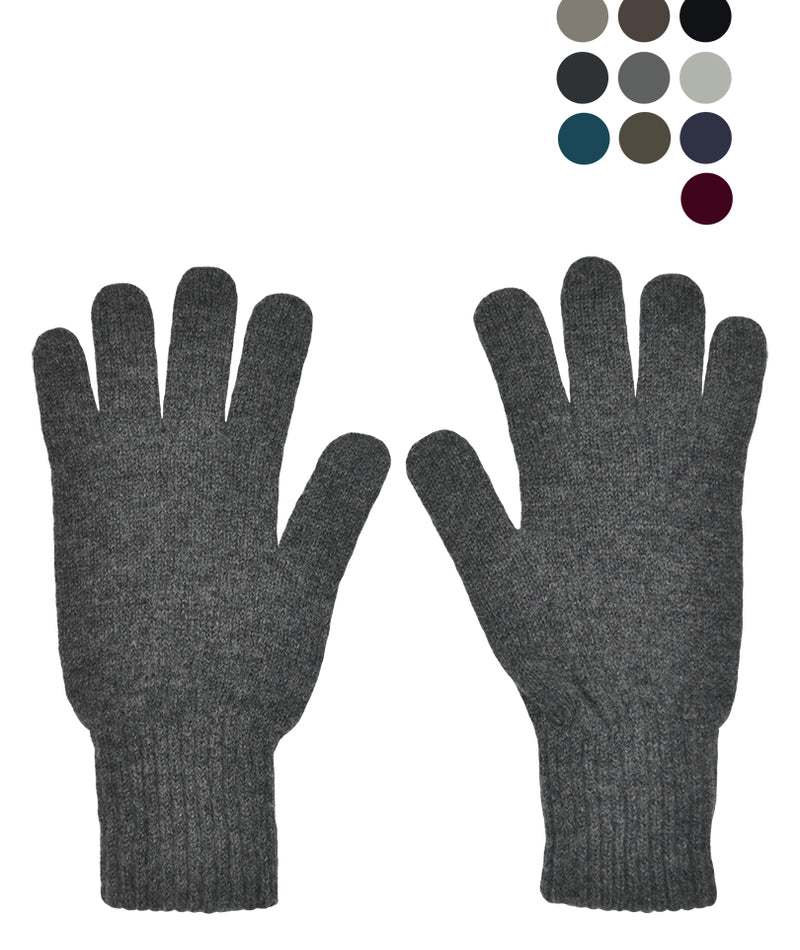 Mens Scottish lambs wool classic gloves 10 colours