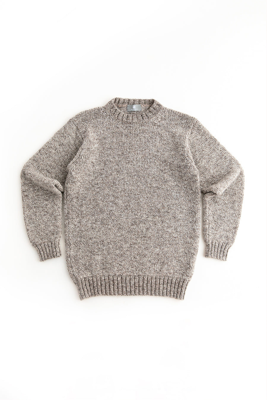 mens chunky wool jumper sweater undyed natural wool brown
