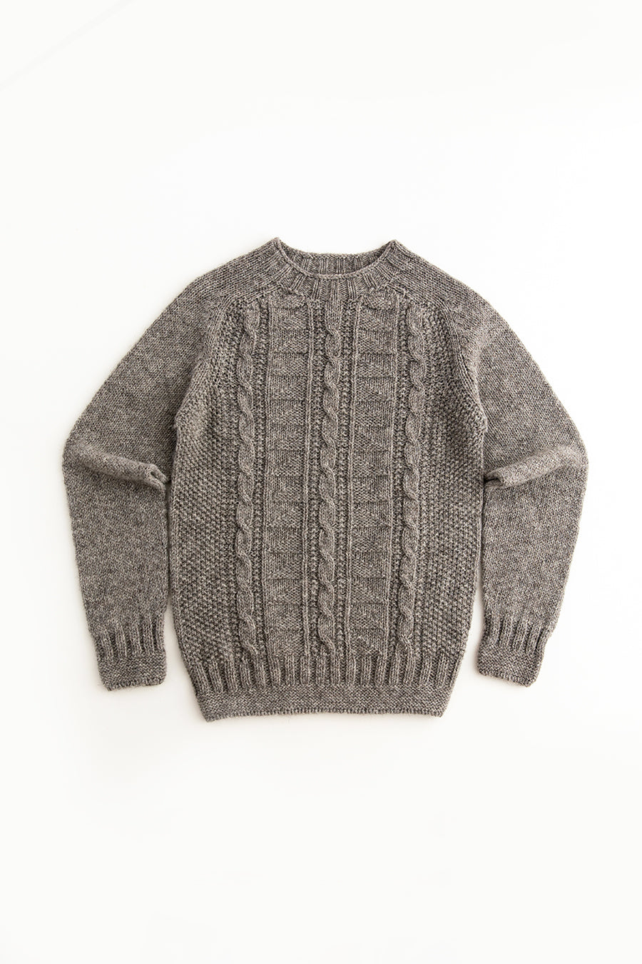 mens chunky wool gansey jumper sweater undyed natural