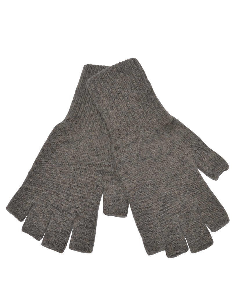 Mens Scottish Lambswool Fingerless Gloves