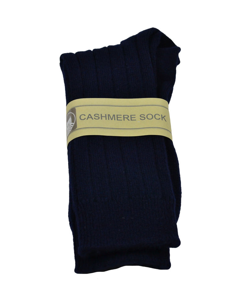 Mens Scottish Cashmere Socks. Navy