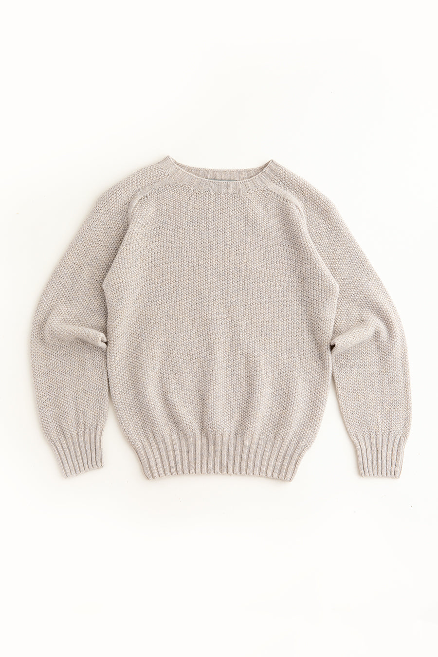 womens agate grey moss stitch jumper sweater lambs wool
