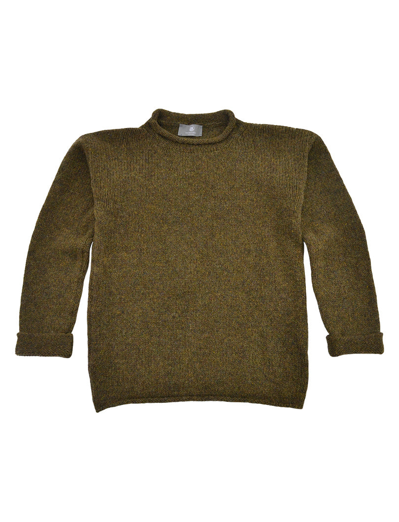 Womens Chunky cuffed jumper - Moss