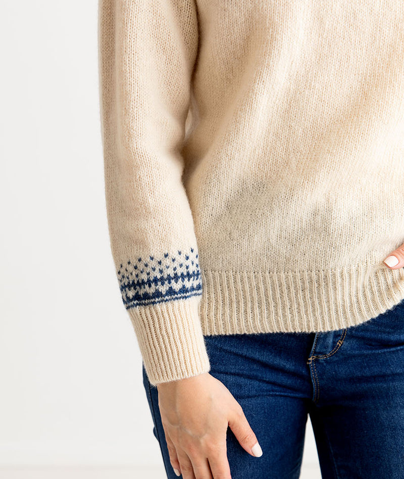 cream fair isle jumper sweater wool aviemore yoke