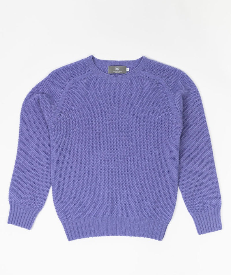 womens lilac moss stitch lambs wool jumper sweater purple