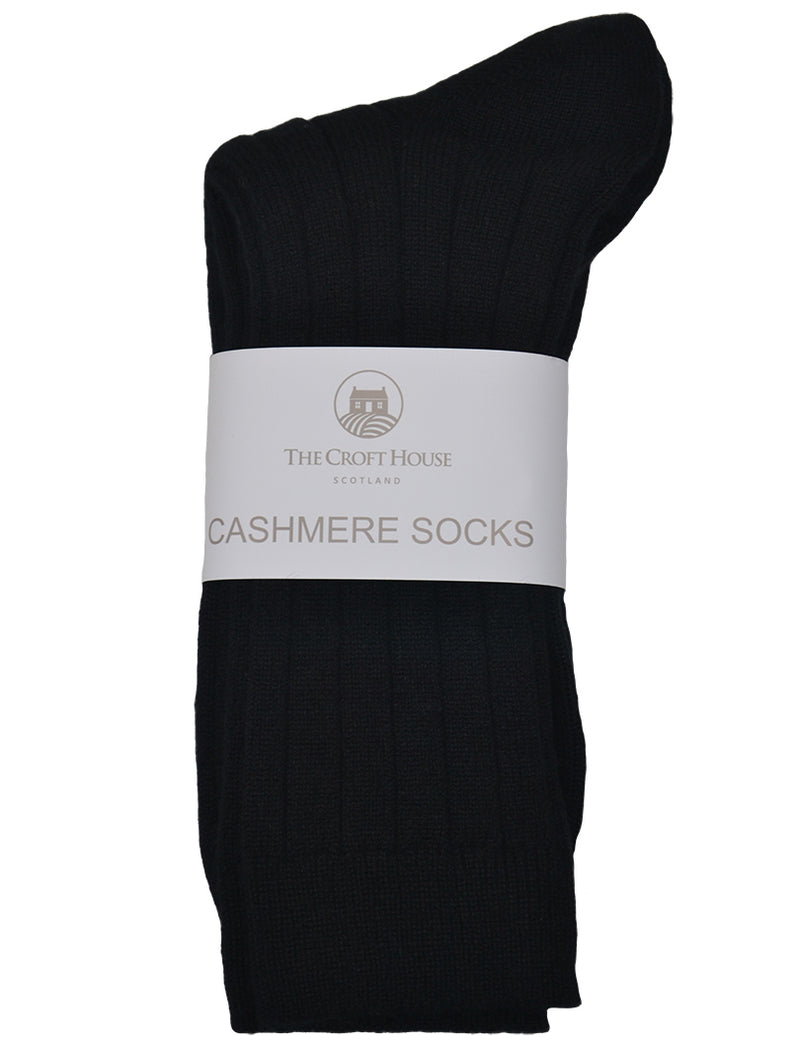 mens black cashmere socks from Scotland