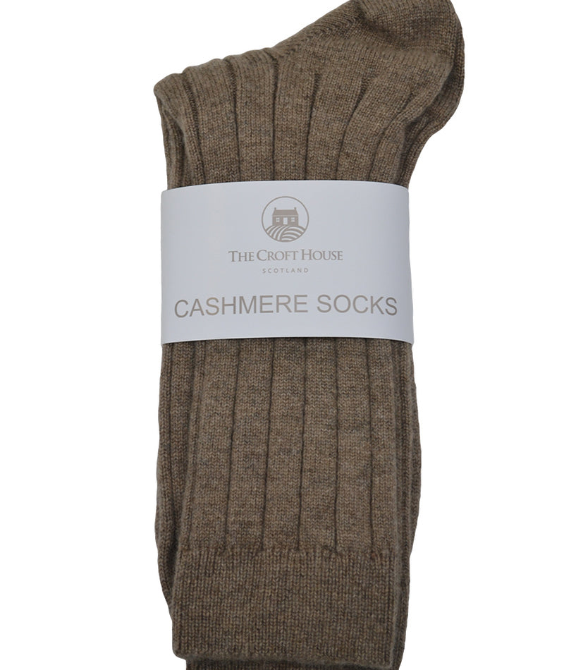 mens brown cashmere socks from Scotland