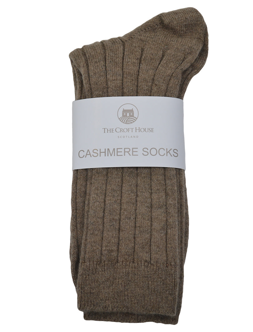 mens brown cashmere socks from Scotland