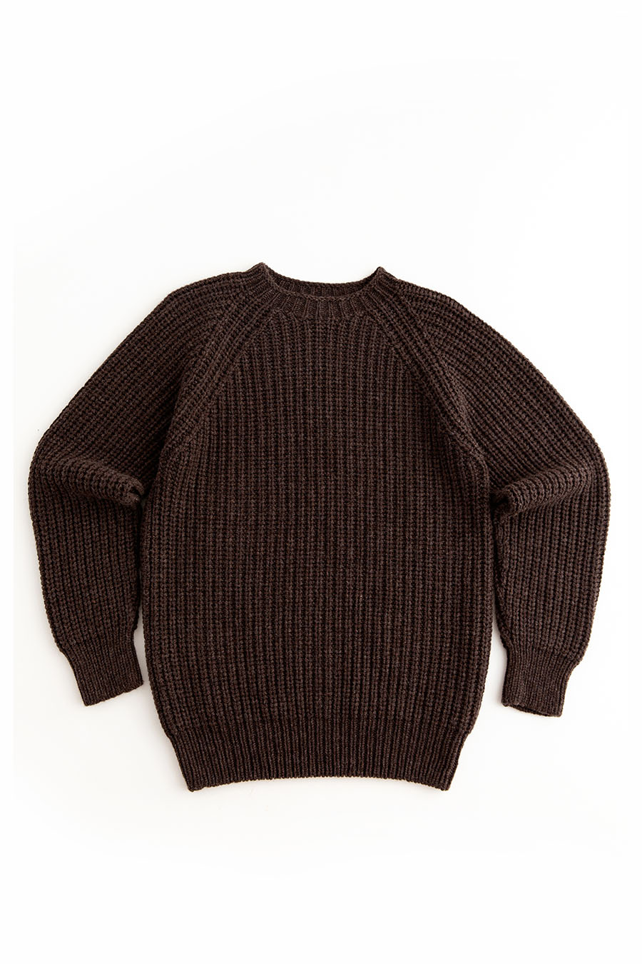 mens brown fisherman rib jumper sweater soft lambs wool geelong
