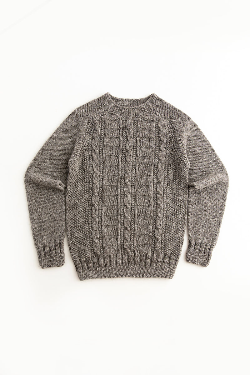 mens chunky wool gansey jumper sweater undyed natural