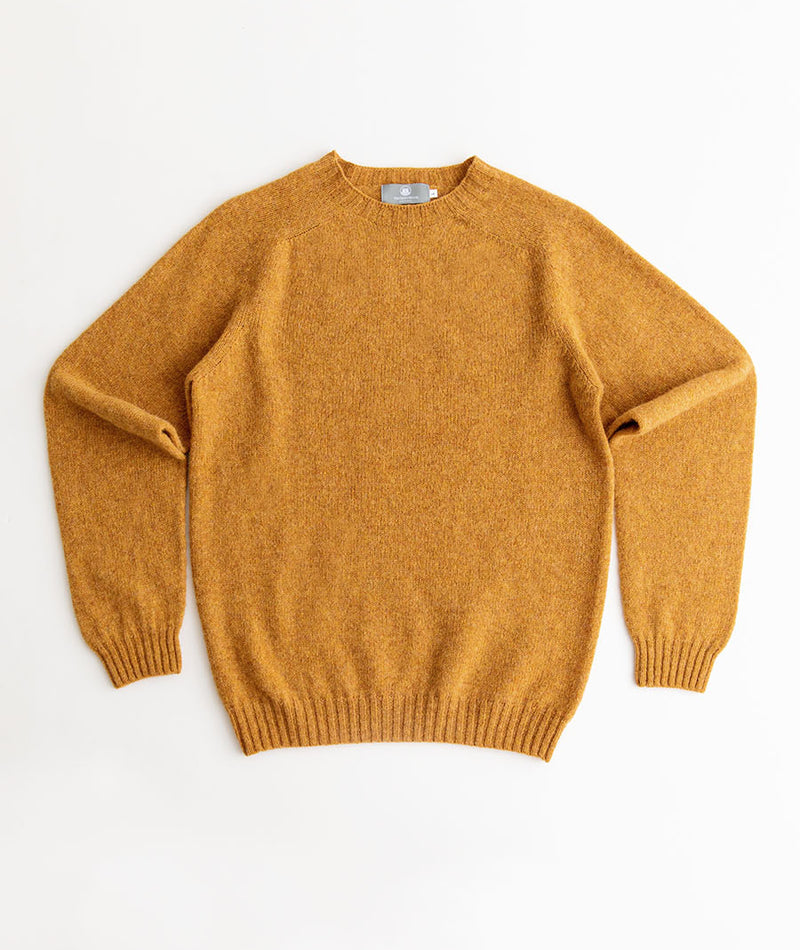 mens mustard yellow shetland wool jumper sweater