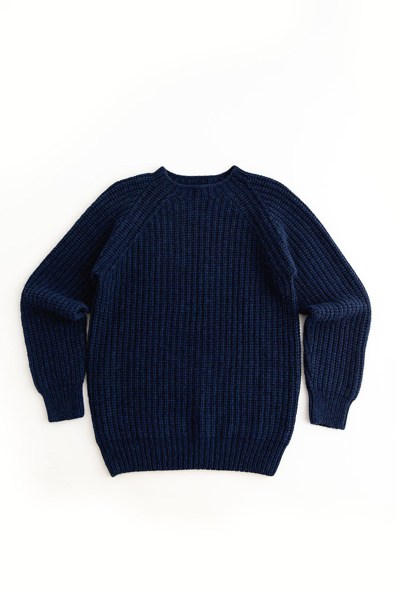 mens navy blue fisherman rib jumper sweater soft lambs wool geelong