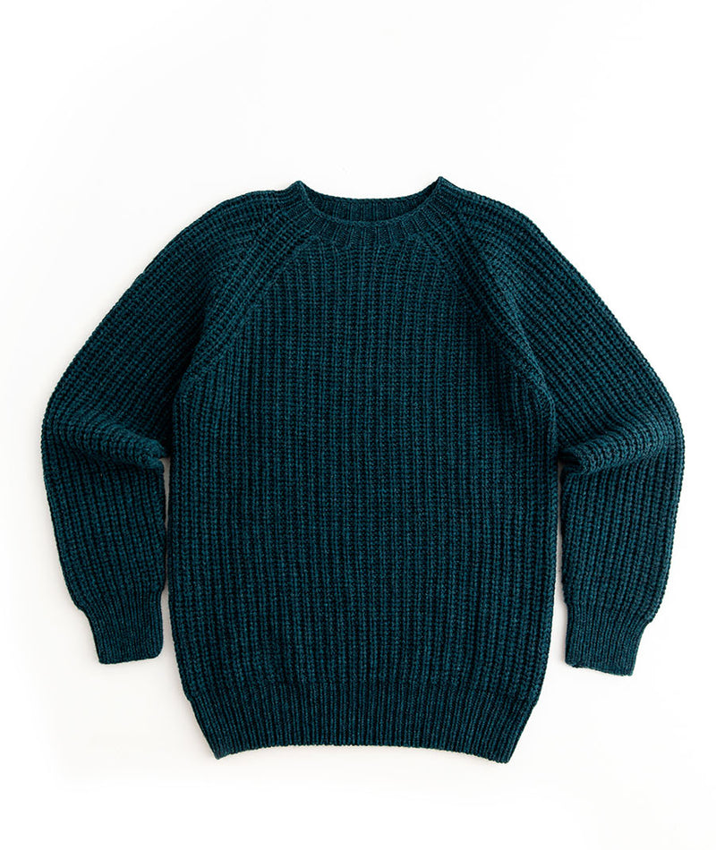 mens teal fisherman rib jumper sweater soft lambs wool geelong