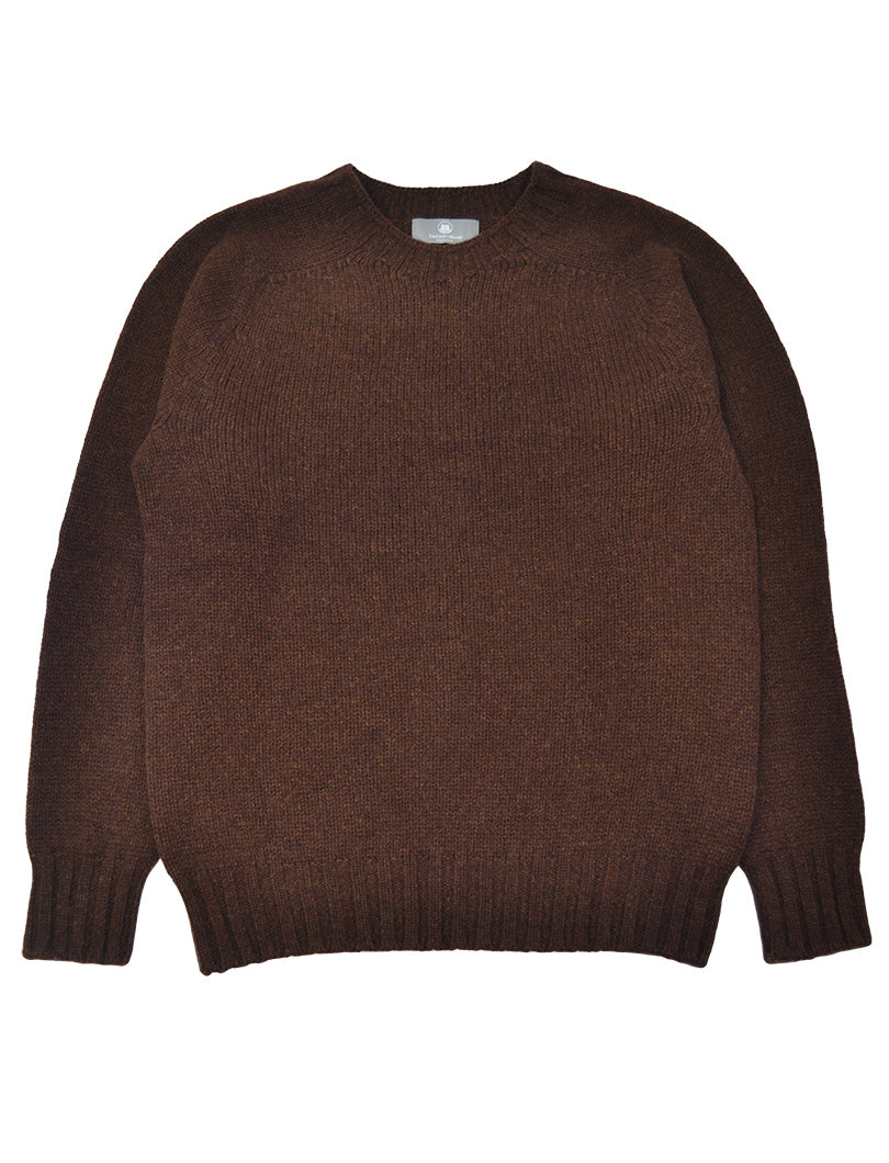 mens brown warm shetland jumper coffee