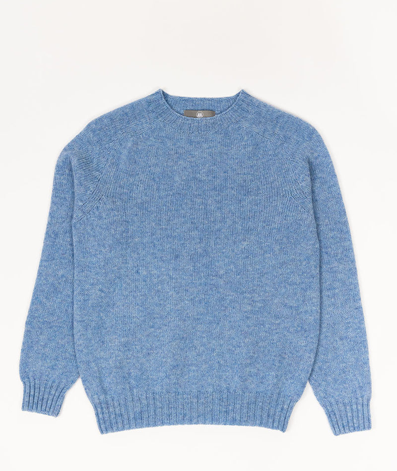 womens shetland jumper pastel ice blue wool 