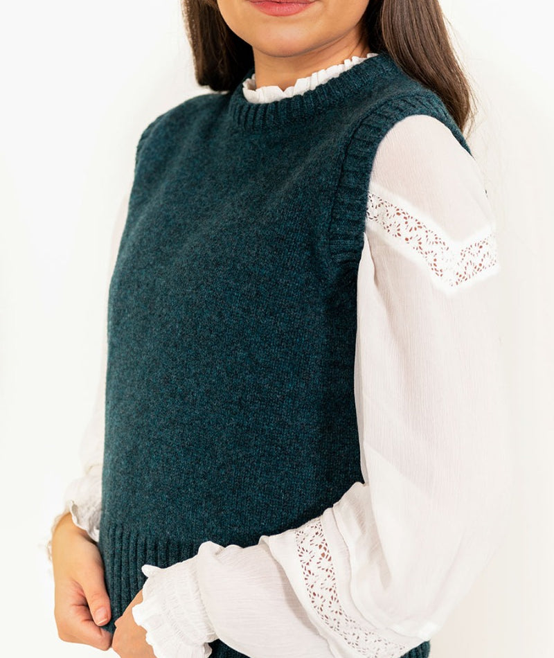 teal green womens tank top sweater vest