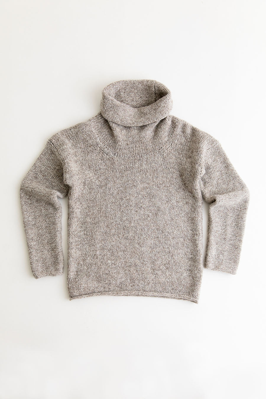 womens chunky cowl neck jumper natural undyed wool
