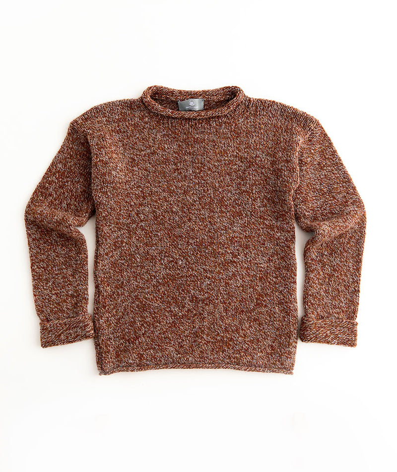 womens chunky wool jumper sweater autumn rust cuffed