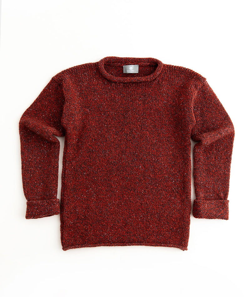 Cashmere Red Chunky Jumper Mango Cashmere Round Neck Jumper In Red