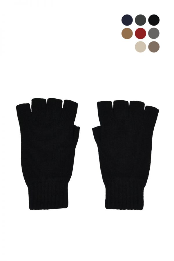 Scottish cashmere fingerless gloves. 10 colours 21