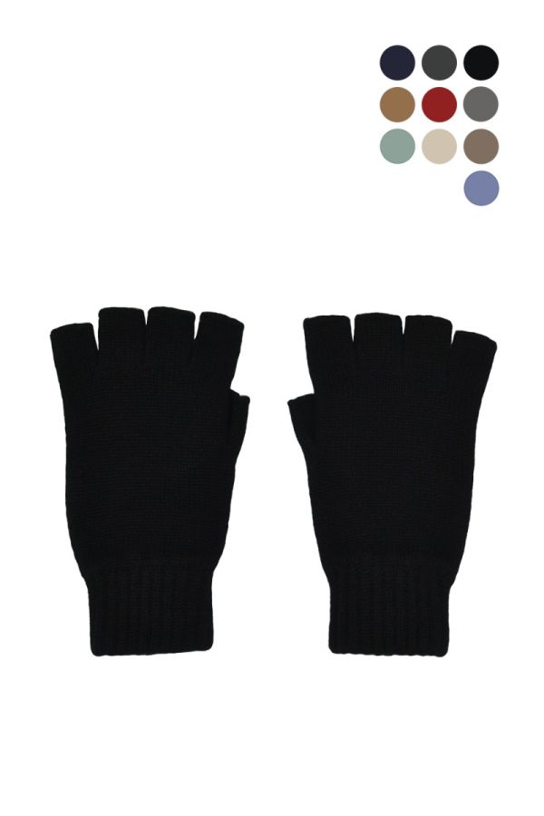 Scottish cashmere fingerless gloves. 10 colours 2022/23