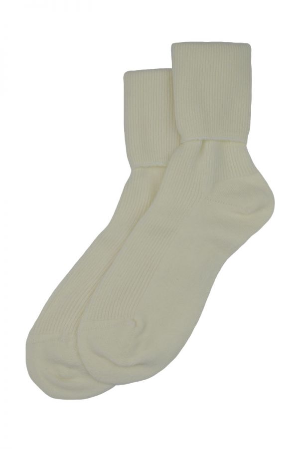Ivory cream cashmere socks womens ladies