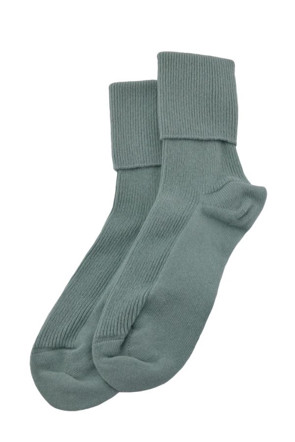 soft green ladies cashmere socks