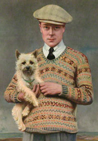Edward, Prince of Wales in his fair isle jumper